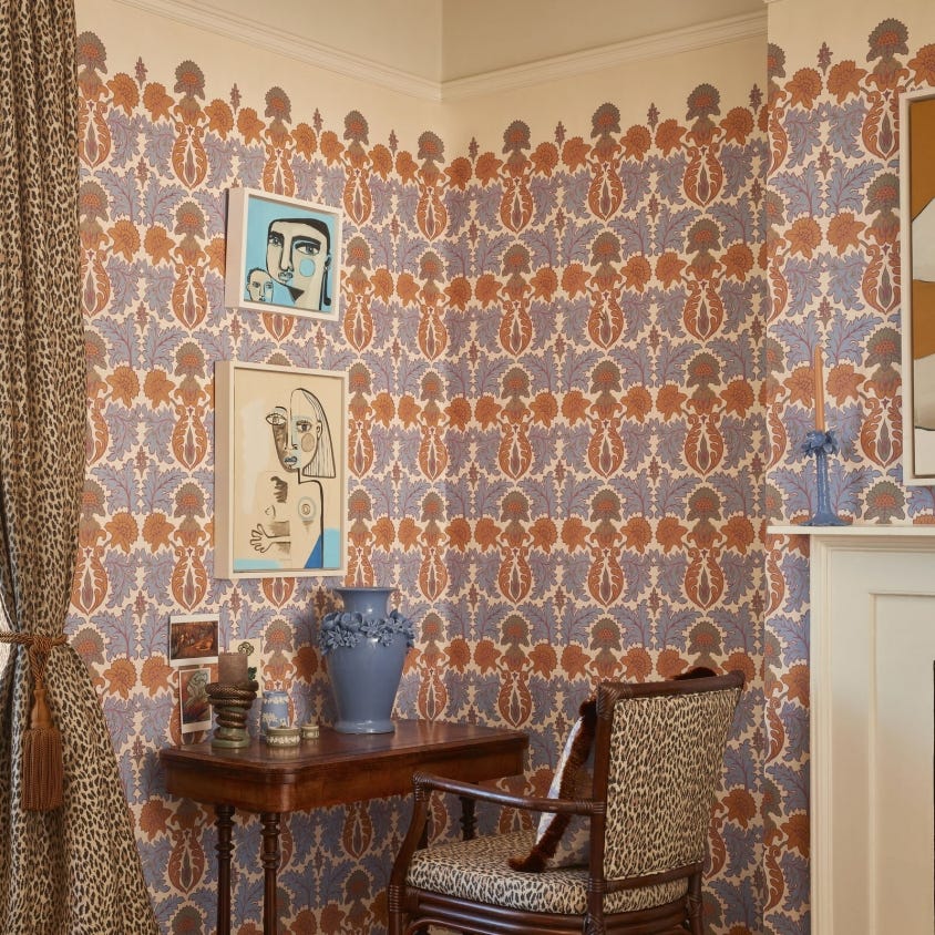 Emania Climbing Walls Wallpaper - Azurite - House of Hackney - 1-WA-EMA-DI-AZU-PBL