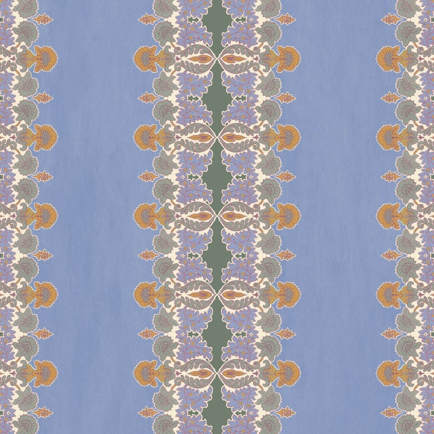 Emania Stripe Wallpaper - House of Hackney - 1 - WA - EMS - DI - AZU - XXX - Premier Wallcovering