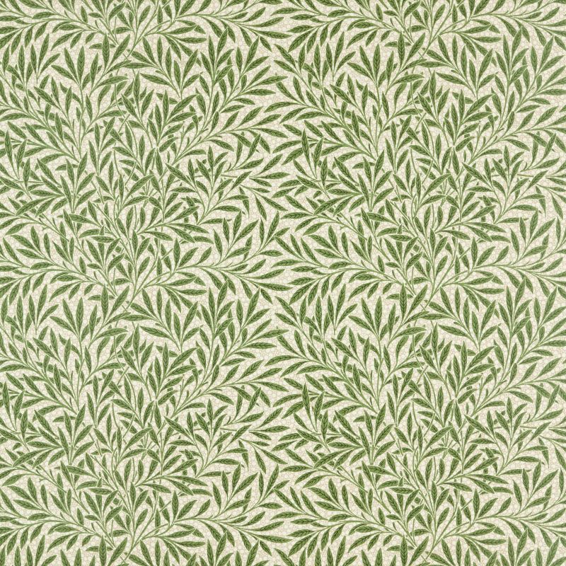 Emerys Willow Fabric - Leaf Green - Morris & Co - 227020 - Premier Wallcovering