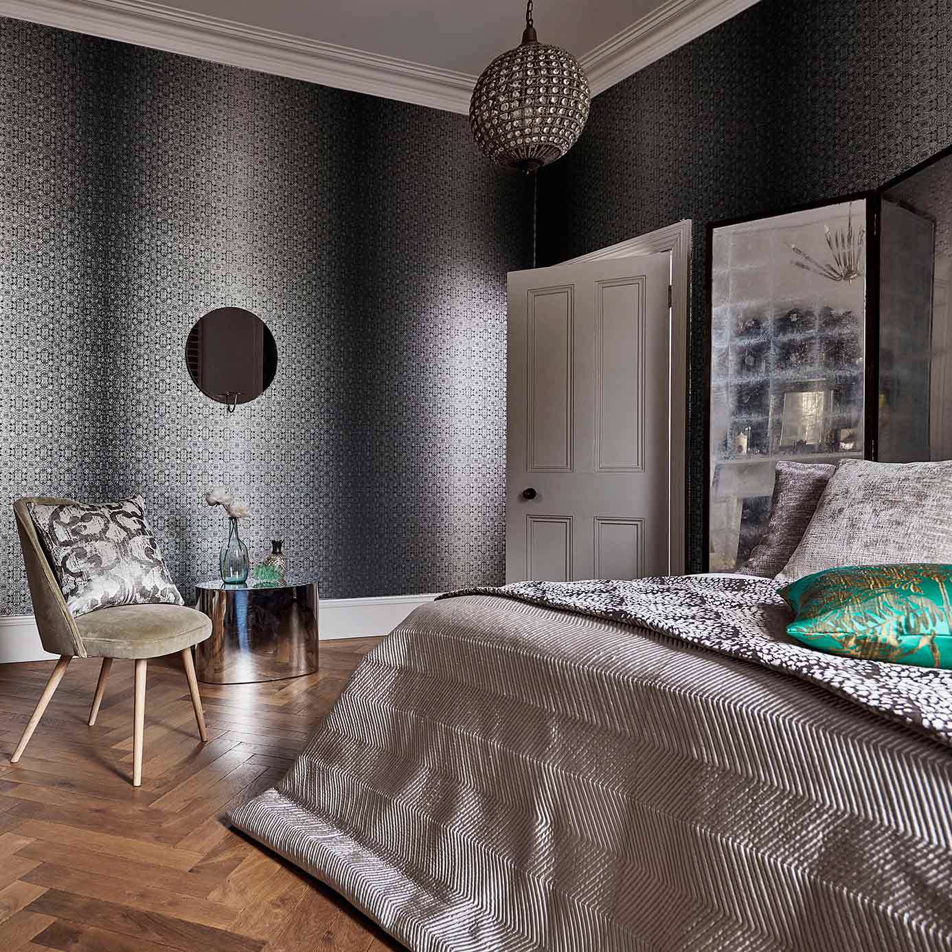 Eminence Wallpaper - Rose Gold/Oyster - HLUT111738 - Harlequin 