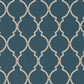 Empire Trellis Wallpaper - Indigo/Linen - DART216338 - Sanderson