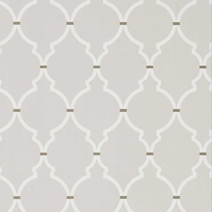 Empire Trellis Wallpaper - Silver/Calico - DART216335 - Sanderson