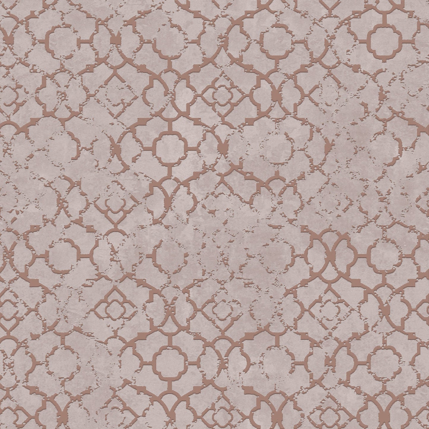 Emporium Aged Quartrefoil Wallpaper - Pink / Rose Gold - Galerie - DWP0246 - 04 - Premier Wallcovering