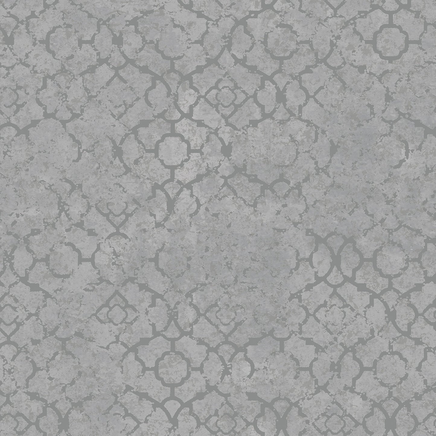 Emporium Aged Quartrefoil Wallpaper - Silver - Galerie - DWP0246 - 03 - Premier Wallcovering
