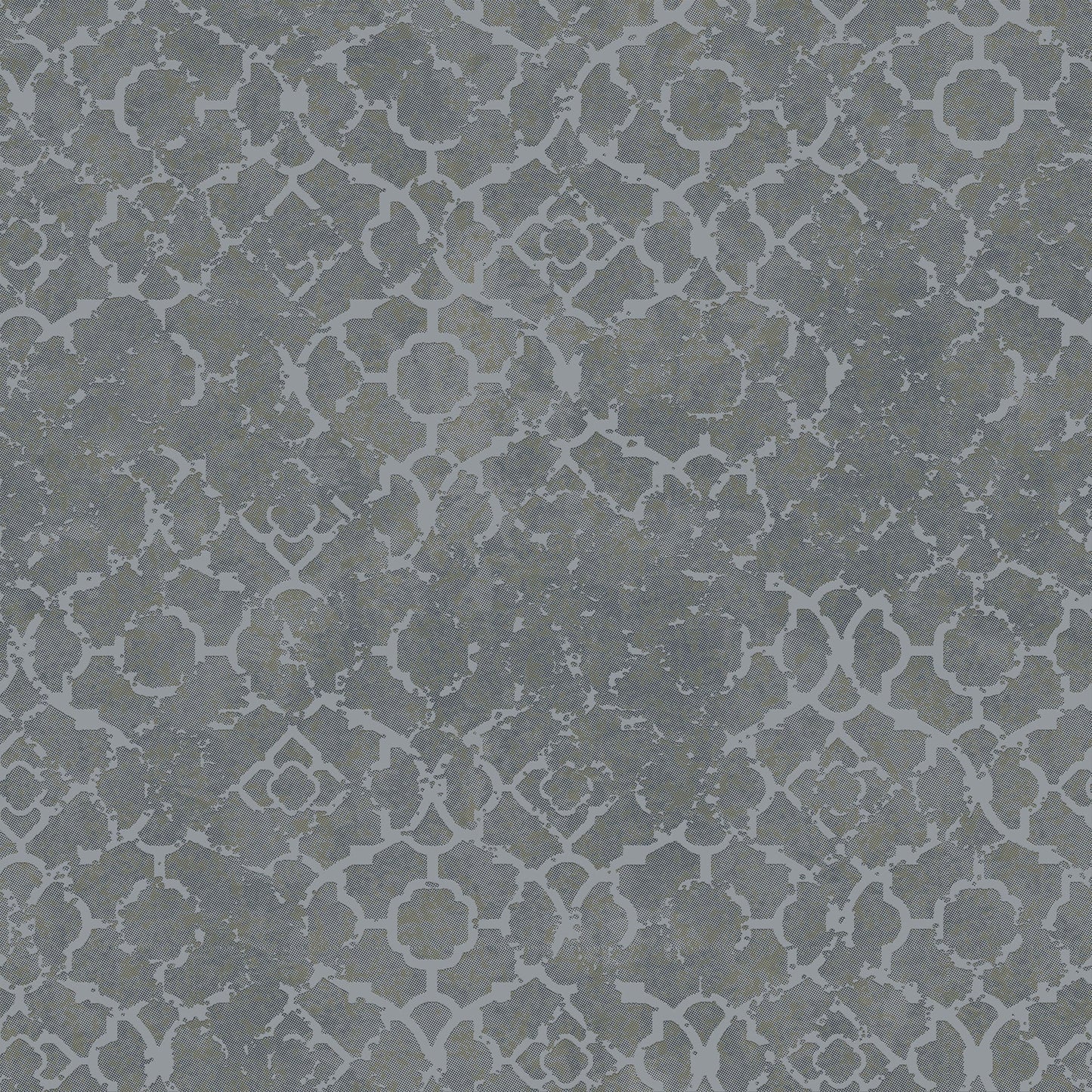 Emporium Aged Quartrefoil Wallpaper - Grey / Silver - Galerie - DWP0246 - 02 - Premier Wallcovering