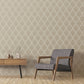 Emporium Ogee Wallpaper - Cream / Gold - Galerie - 7003 - Premier Wallcovering