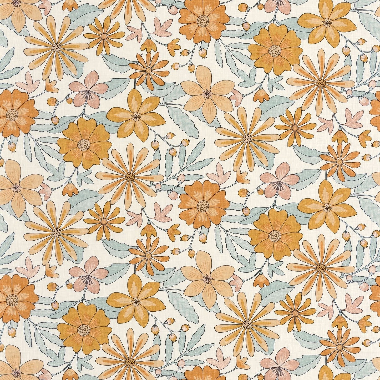 Emy Wallpaper - Orange Bleu - Caselio - 106463065