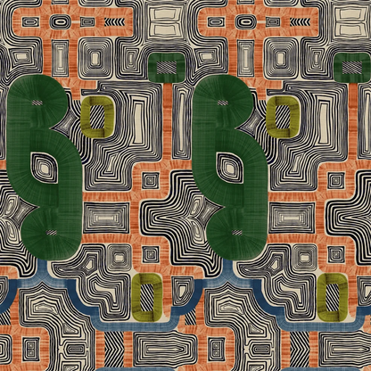 En Allant Aux Baux Grasscloth Wallpaper - Cypres - Christian Lacroix - PCL7058/01 - Premier Wallcovering