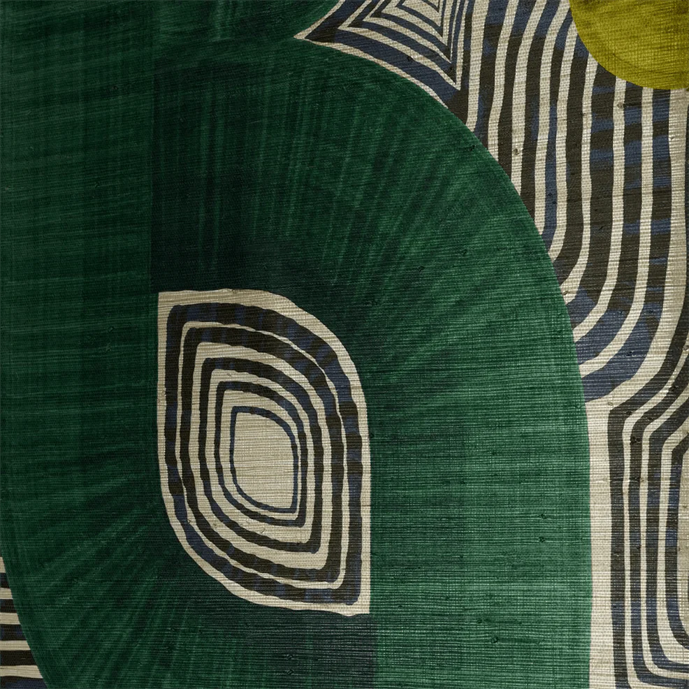 En Allant Aux Baux Grasscloth Wallpaper - Cypres - Christian Lacroix - PCL7058/01 - Premier Wallcovering