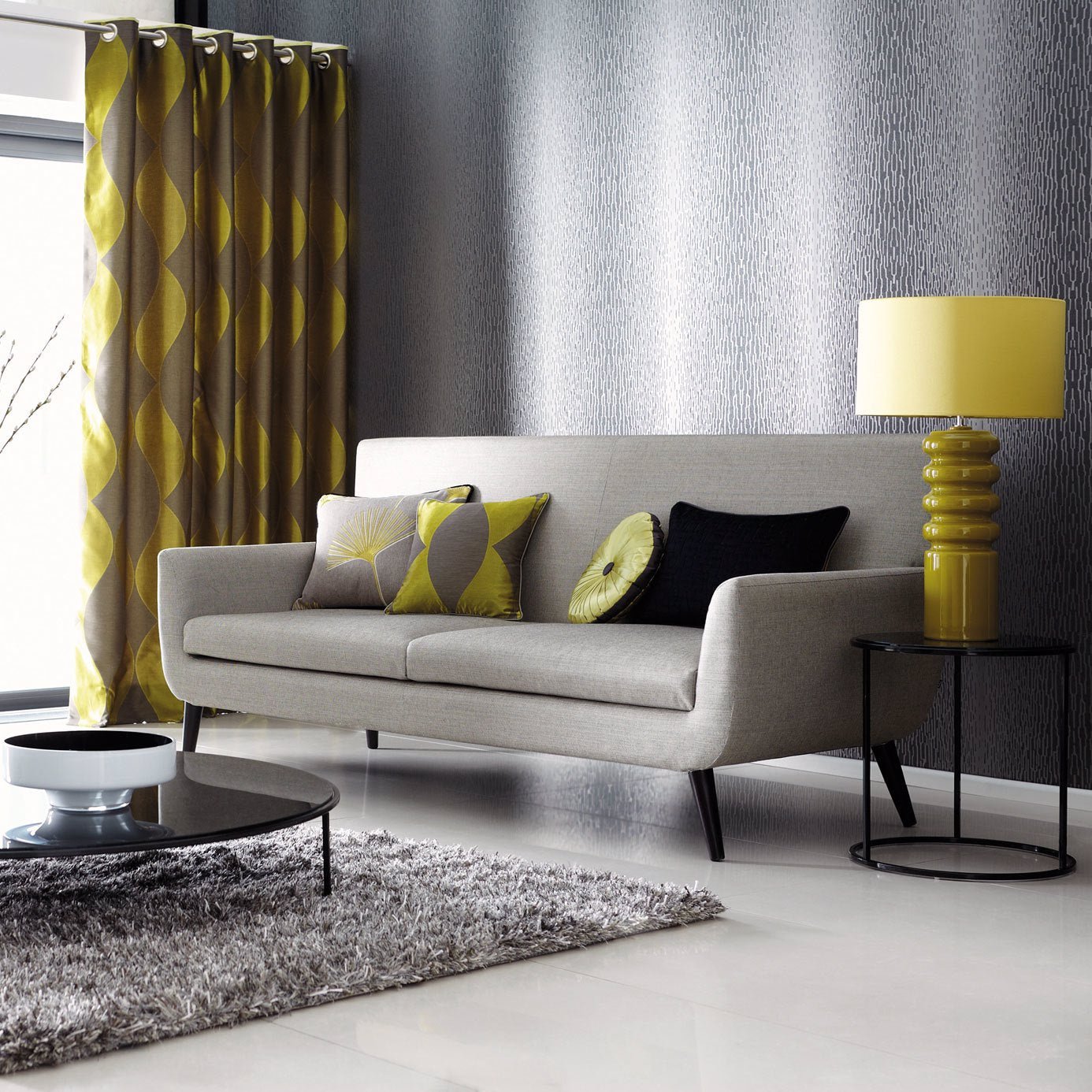 Enigma Wallpaper - Silver Grey & Sparkle - Harlequin - HMOM110101