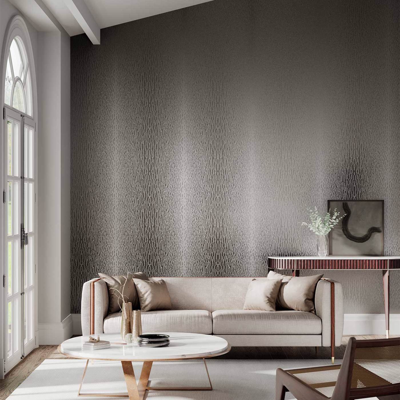 Enigma Wallpaper - Silver Grey & Sparkle - Harlequin - HMOM110101