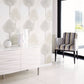 Entice Wallpaper - Silver Sparkle Putty & White - HMOM110096 - Harlequin 