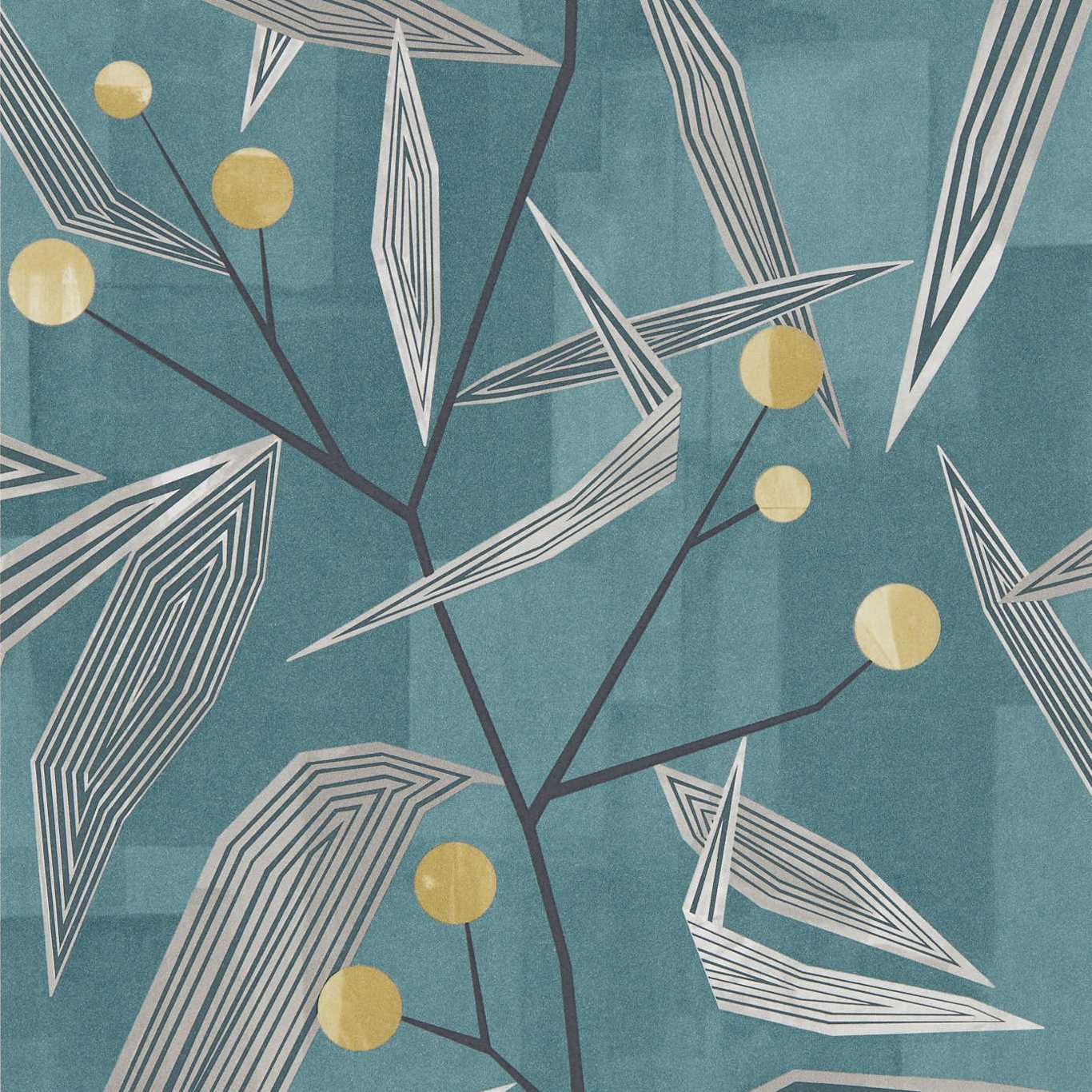 Entity Wallpaper - Teal/Linden - Harlequin - HGEO111691