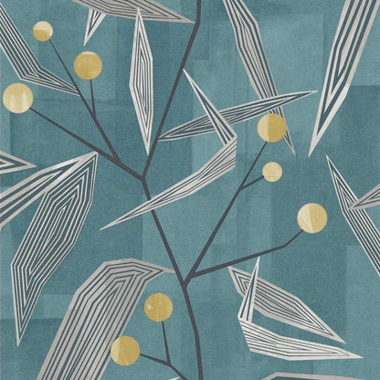 Entity Wallpaper - Teal/Linden - Harlequin - HGEO111691