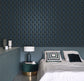 Entree Des Artistes Annees Folles Wallpaper - Bleu Outremer / Mordore - Casadeco - 201046582 - Premier Wallcovering