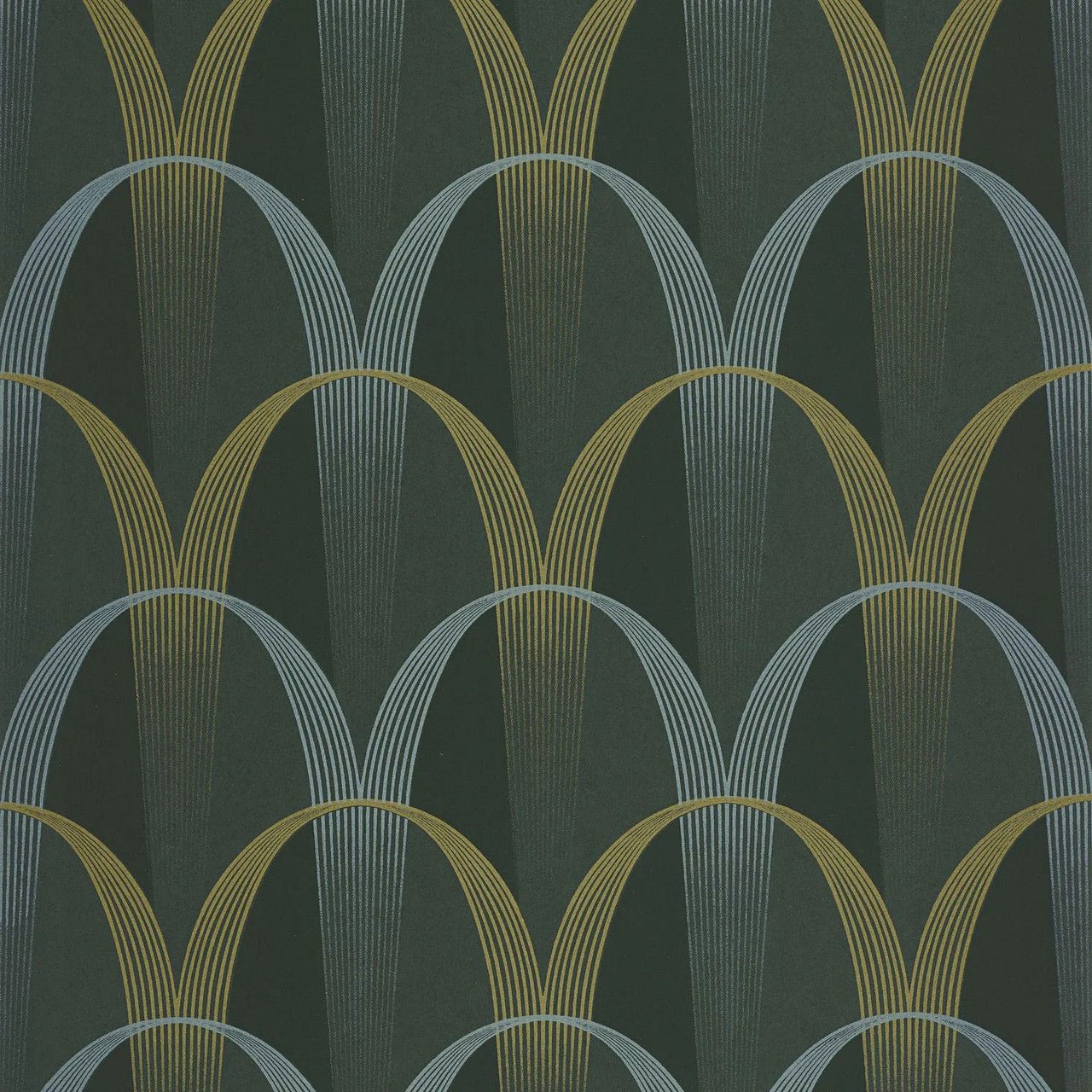 Entree Des Artistes Annees Folles Wallpaper - Vert Taiga - Casadeco - 201047728 - Premier Wallcovering