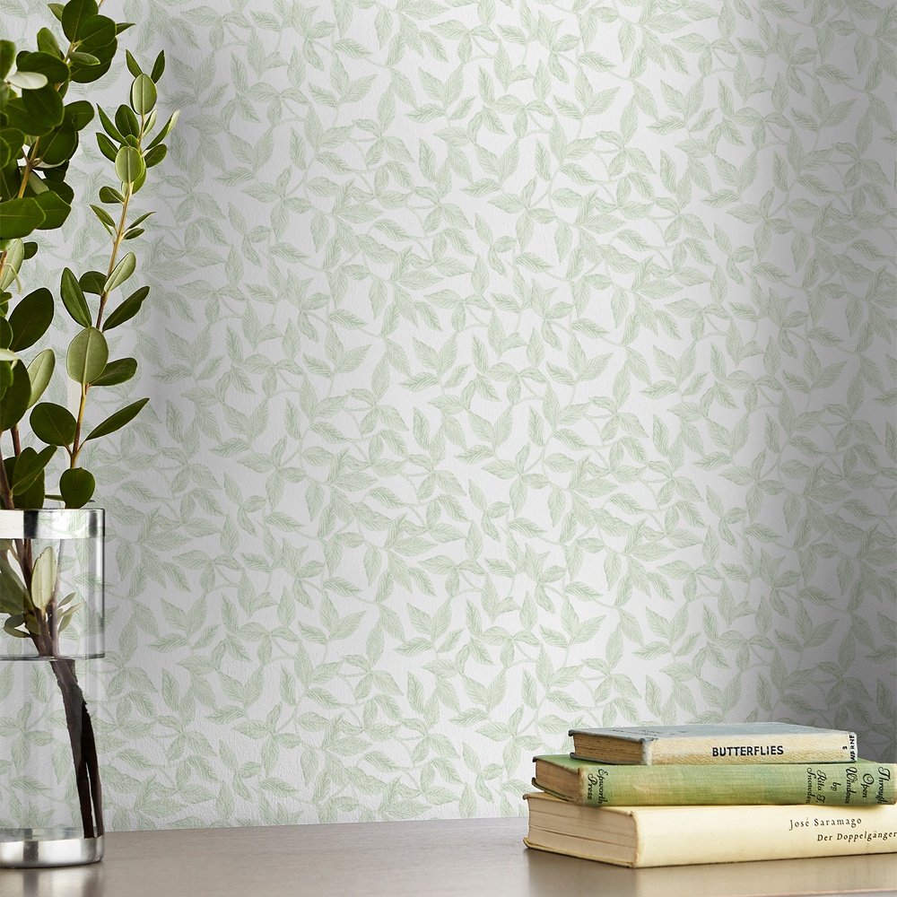 Erwood Wallpaper - Pale Eau de Nil - Laura Ashley - 115265 - Premier Wallcovering