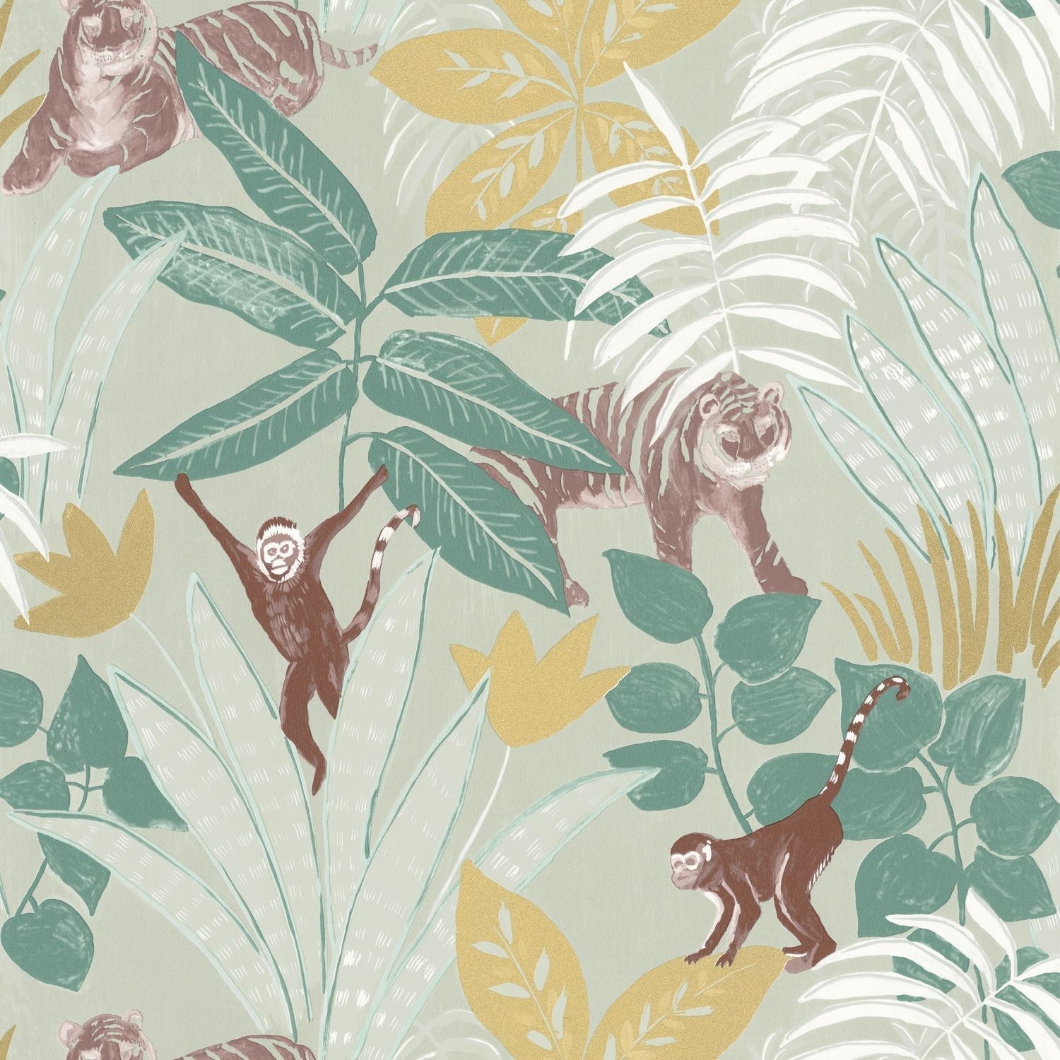 Escapade Aventure Wallpaper - Vert D'eau - Caselio - 102317712