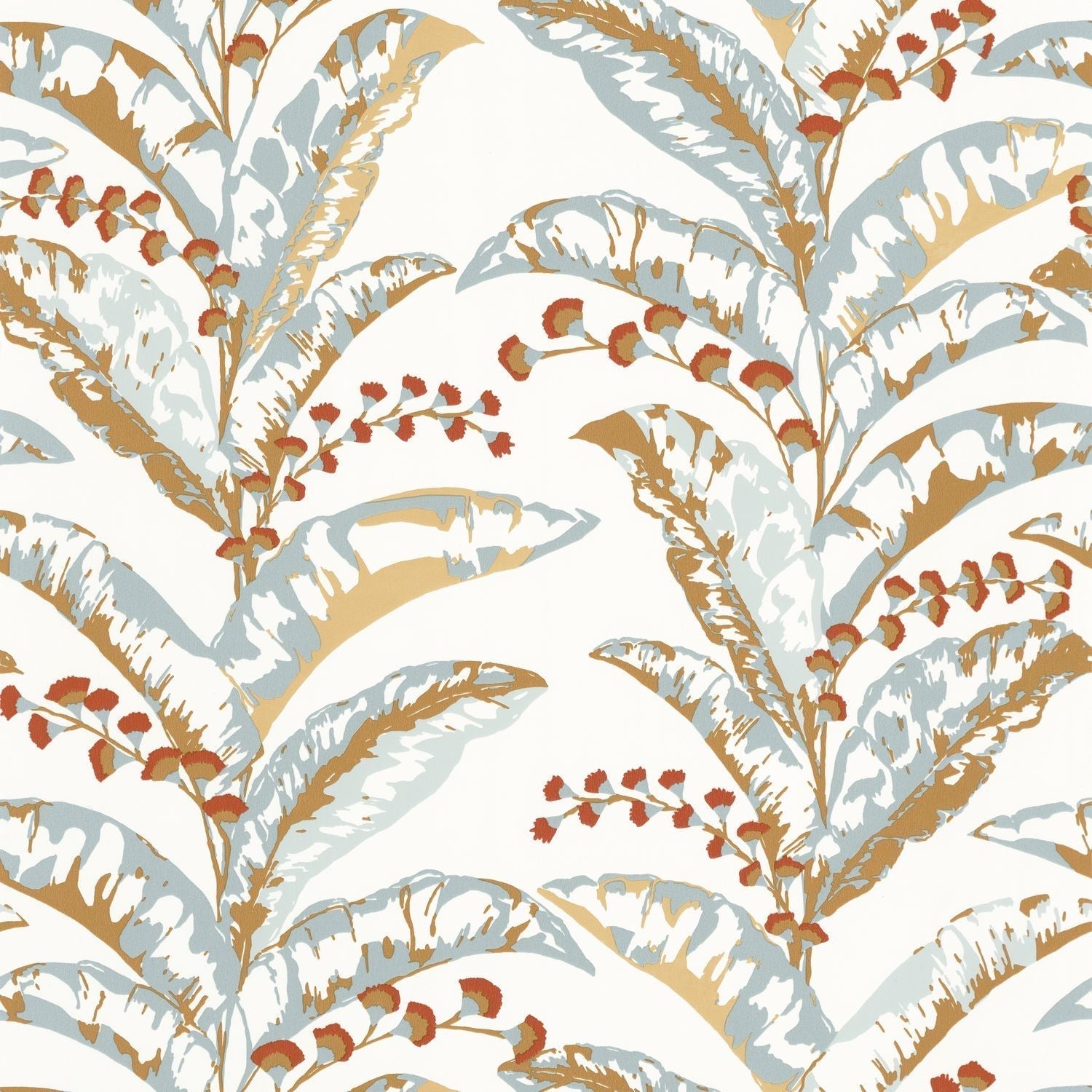 Escapade Epopee Wallpaper - Jaune Bleu Orange - Caselio - 102332600