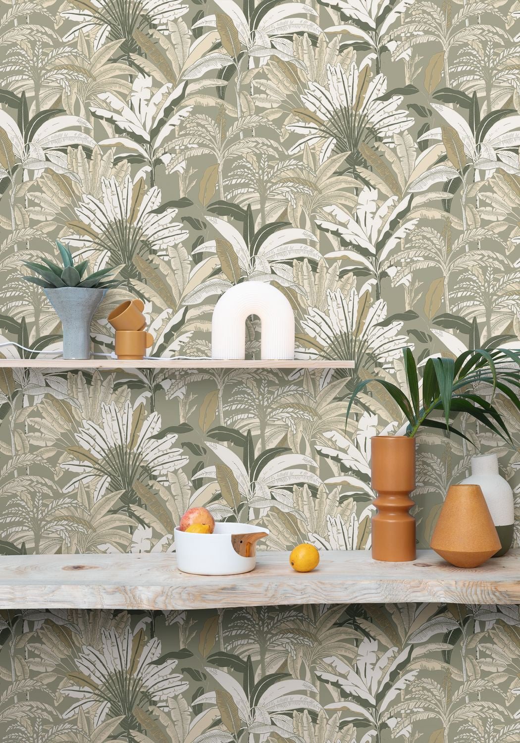 Escapade Evasion Wallpaper - Kaki Beige - Caselio - 102307128