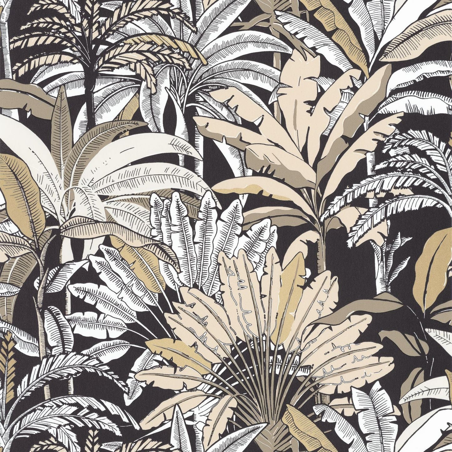 Escapade Evasion Wallpaper - Beige Noir - Caselio - 102301957