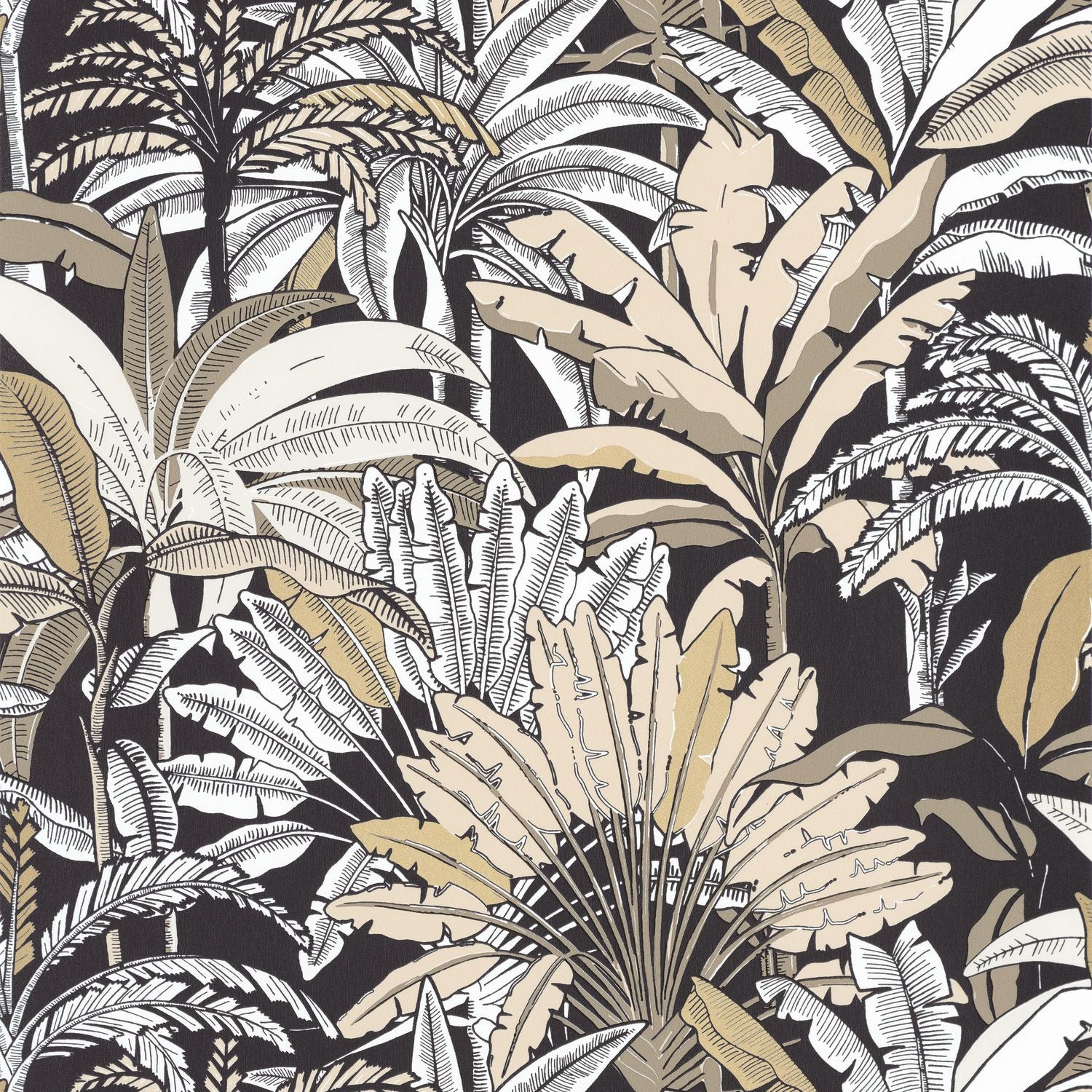 Escapade Evasion Wallpaper - Beige Noir - Caselio - 102301957