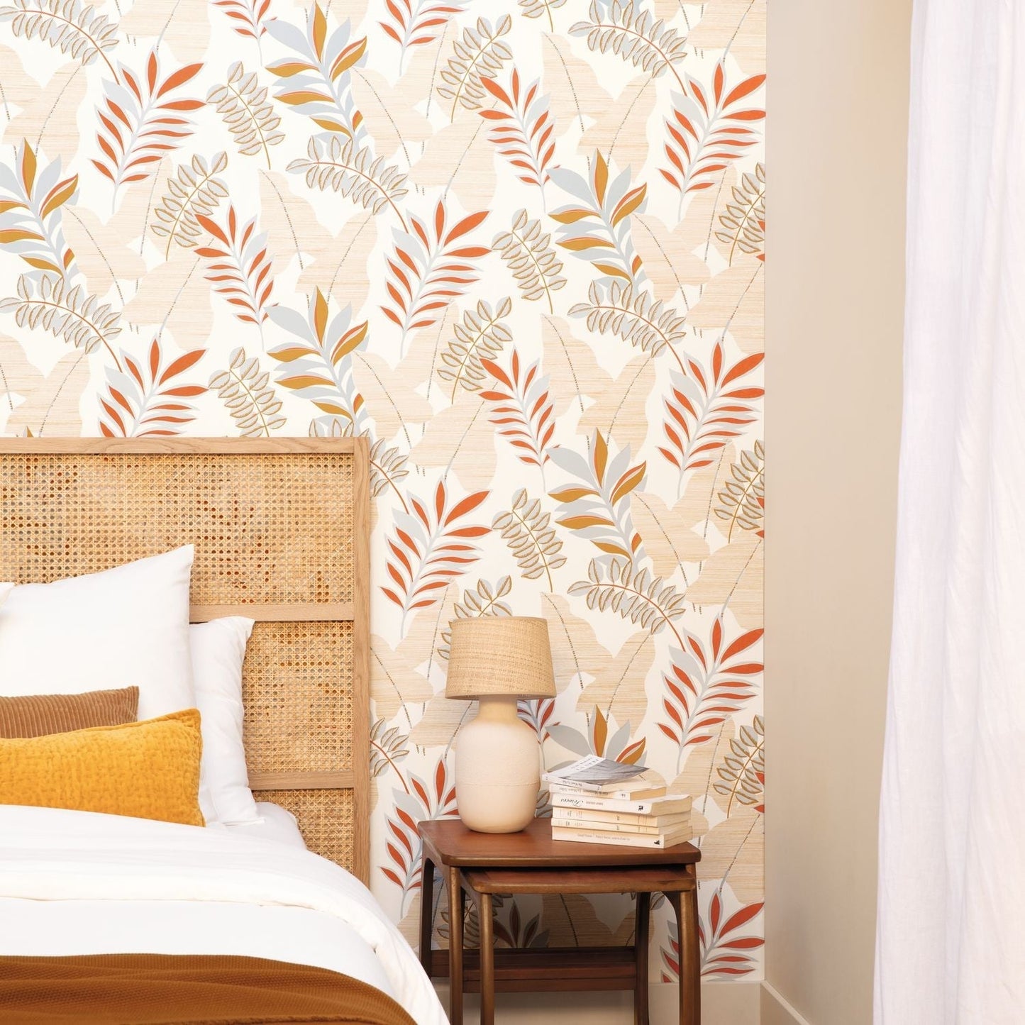 Escapade Voyage Wallpaper - Jaune Bleu Ocre - Caselio - 102322606