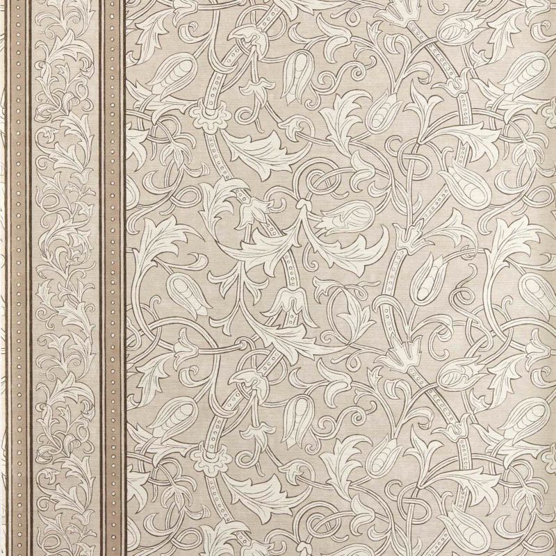 Etched Scrolling Tulip Wallpaper - Parchment - Morris & Co - 217603 - Premier Wallcovering