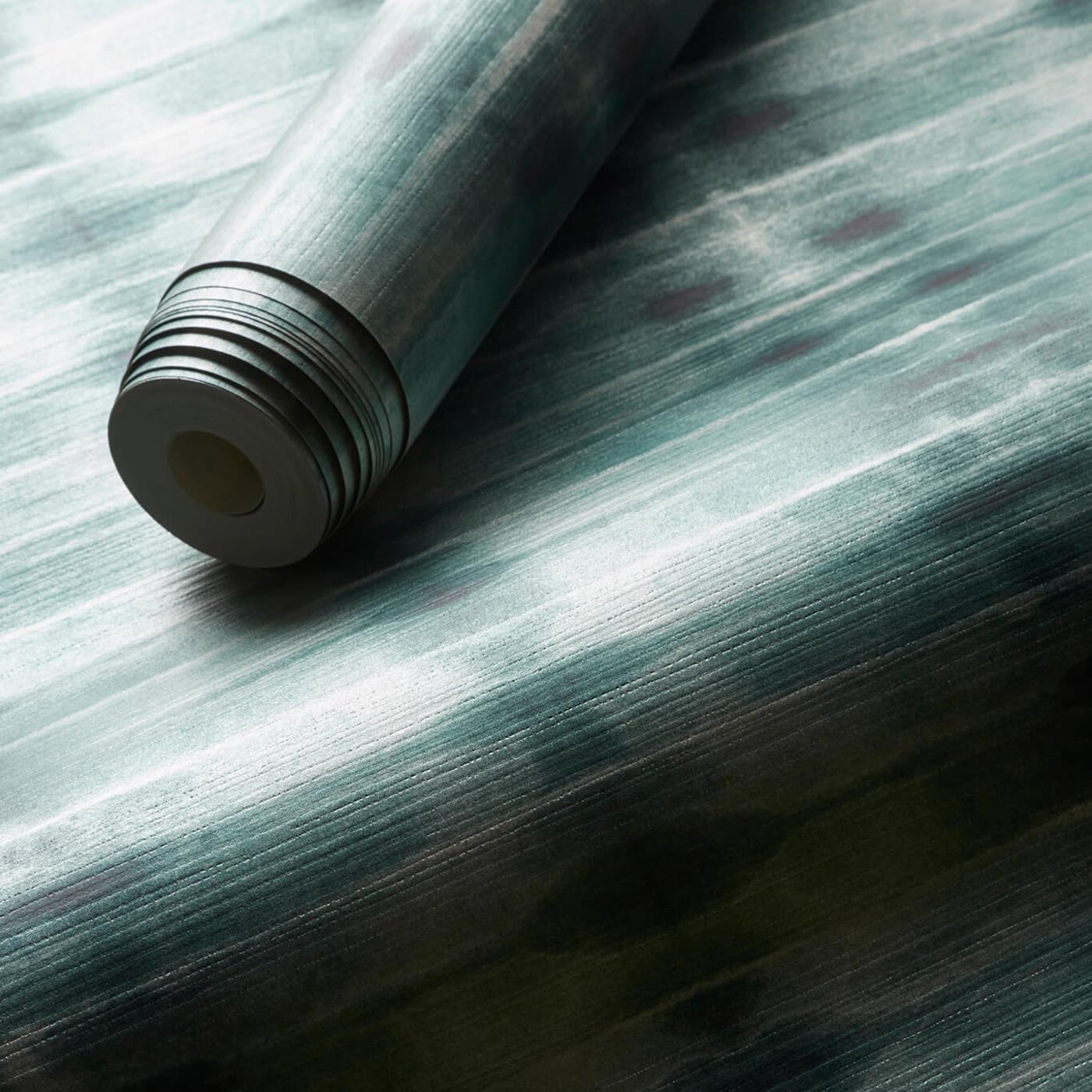 Eterea Wallpaper - Teal - Clarke & Clarke - W0167/03 - Premier Wallcovering