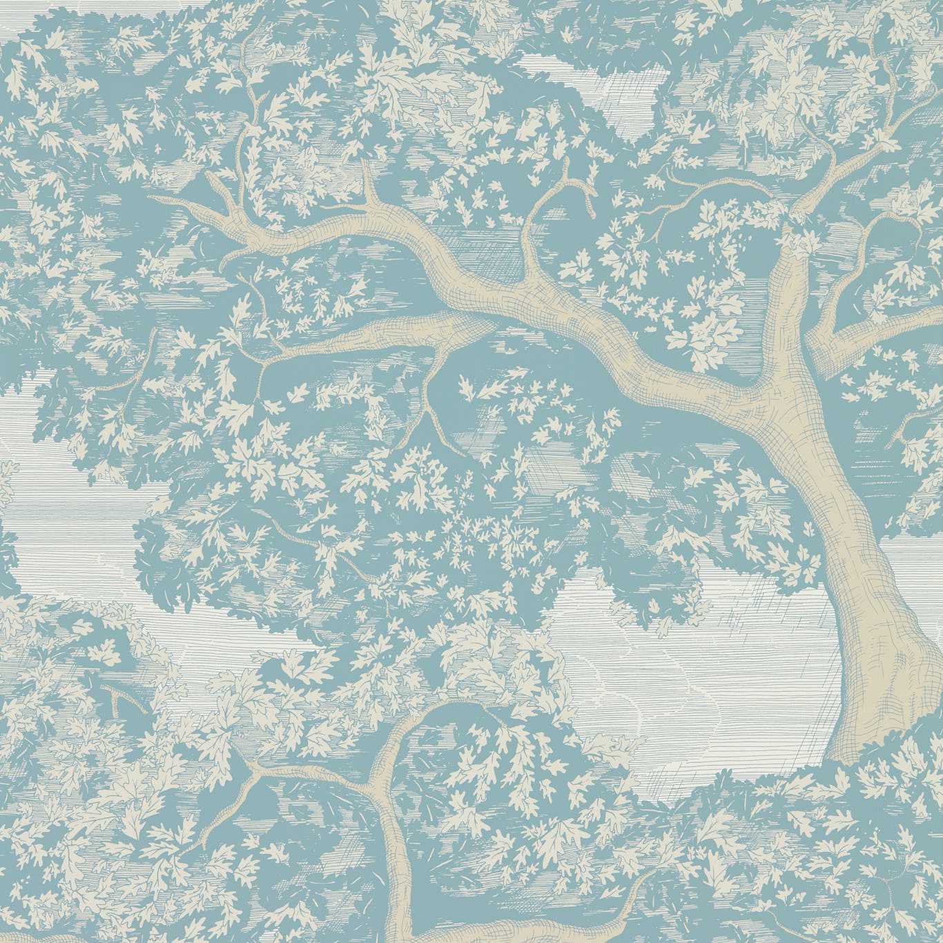 Eternal Oak Wallpaper - Skyblue/First Light - Harlequin - HC4W113023