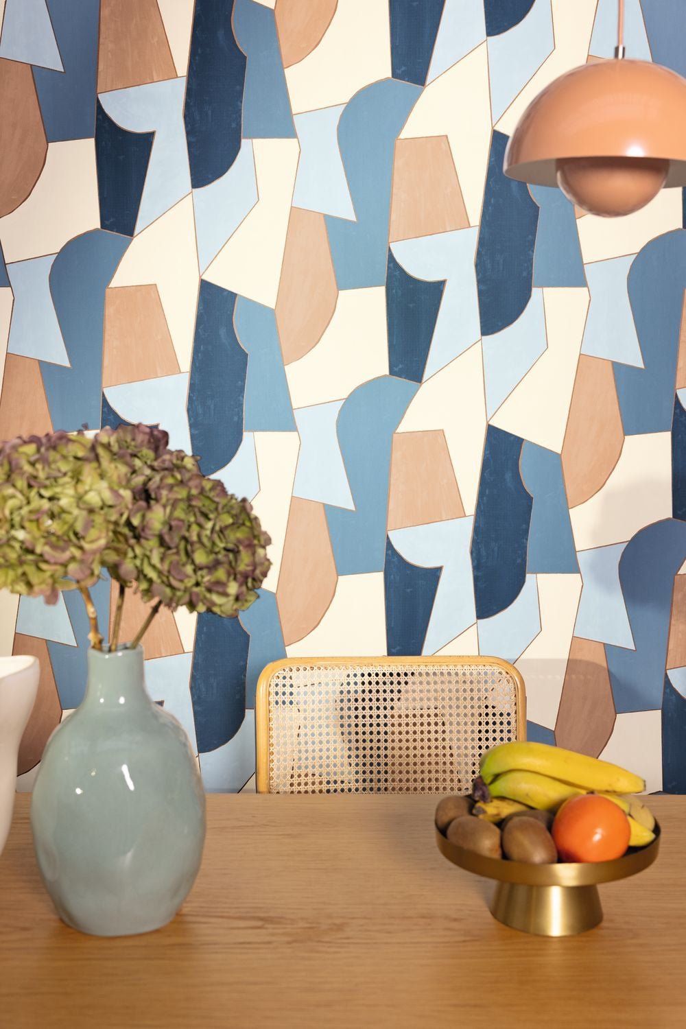 Etoffe Wallpaper - Bleu Camel - Caselio - 104516022