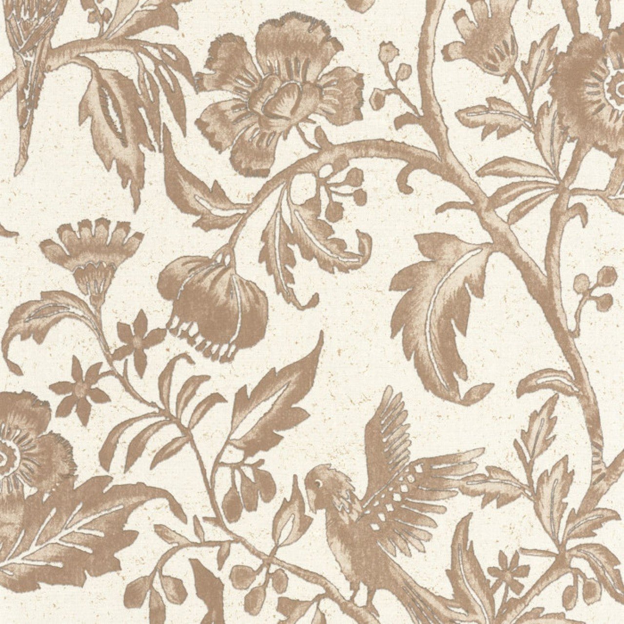 Etourneau Bali Beige Ficelle Wallpaper - Beige Cognac - Casadeco - 88161425 - Premier Wallcovering