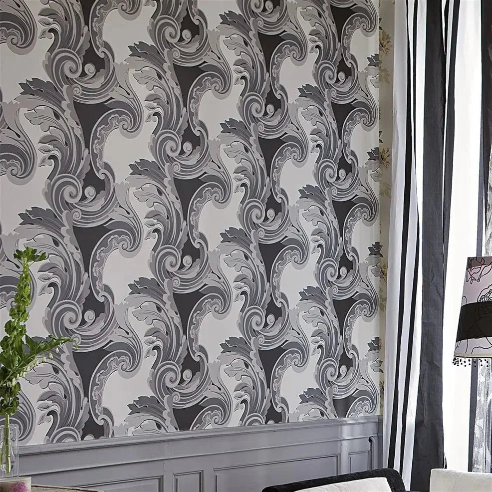 Euderlin Wallpaper - Graphite - P526/02 - Designers Guild