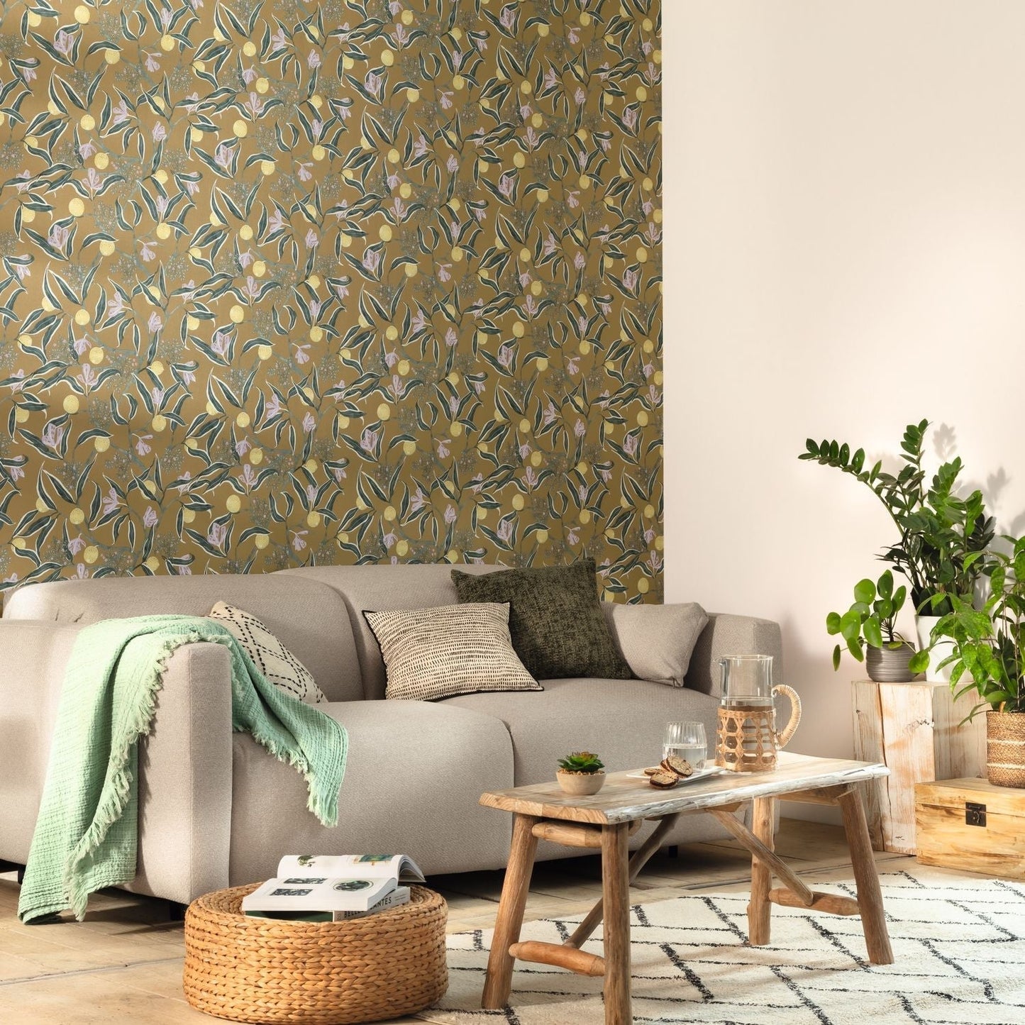 Eurydice Wallpaper - Opaline Curry - Caselio - 103617122