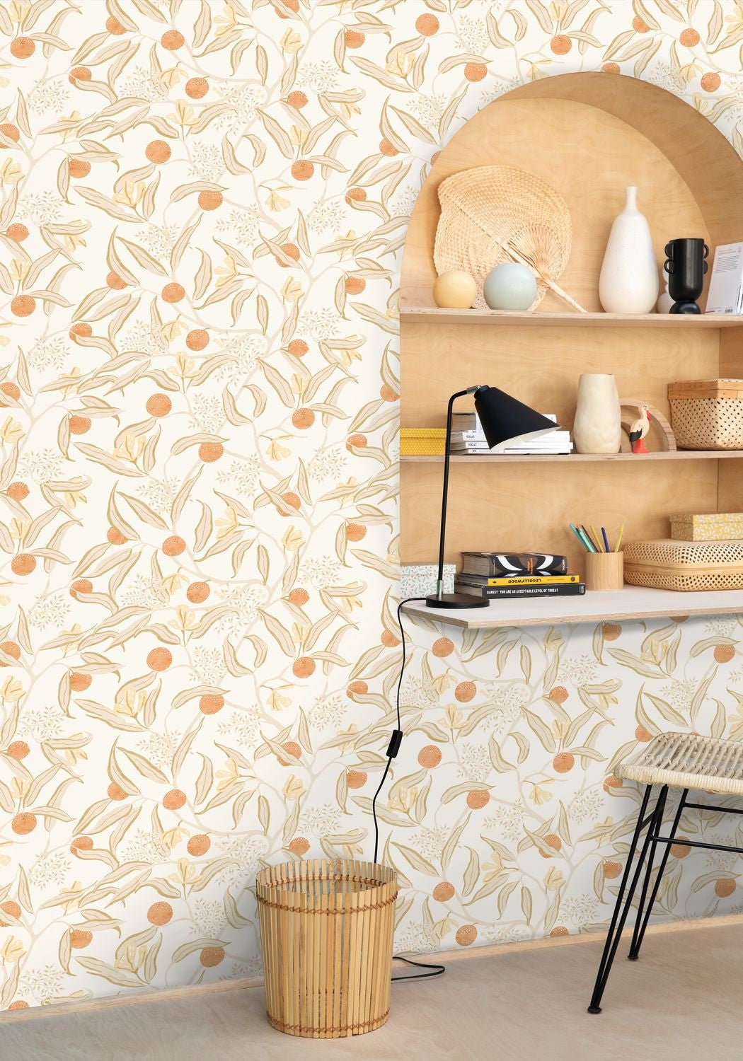 Eurydice Wallpaper - Beige Orange - Caselio - 103611130