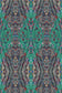 Ex Libris Wallpaper - Teal on Charcoal - Timorous Beasties - ROR/XLIB/PRL/05 - Premier Wallcovering