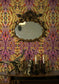 Ex Libris Wallpaper - Wine on Old Gold - Timorous Beasties - ROR/XLIB/PRL/01 - Premier Wallcovering