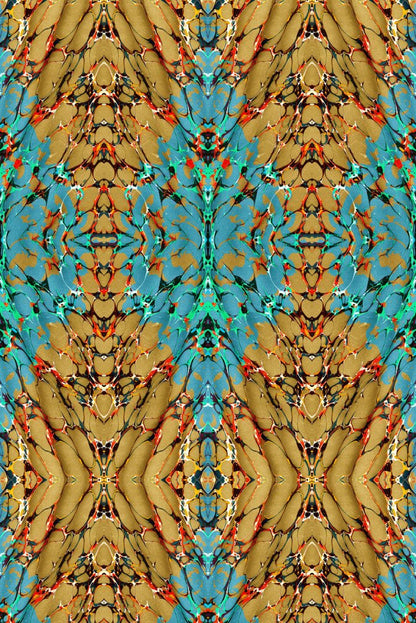 Ex Libris Wallpaper - Jasper on Old Gold - Timorous Beasties - ROR/XLIB/PRL/03 - Premier Wallcovering