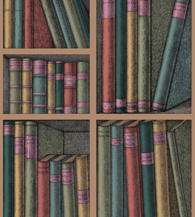 Ex Libris Wallpaper - Multi - 114/5010 - Cole & Son - Premier Wallcovering
