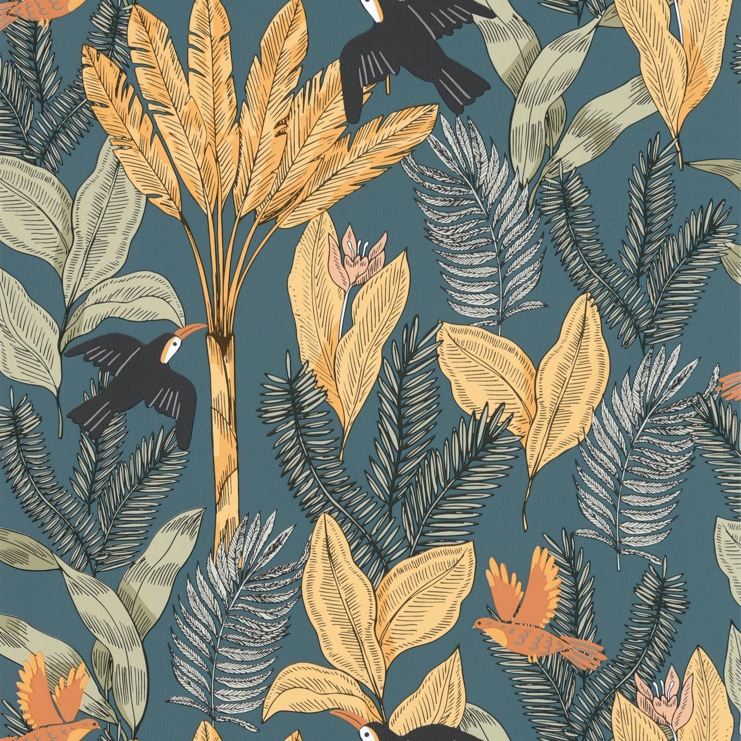 Explorer Wallpaper - Bleu Nuit - Caselio - 103496043