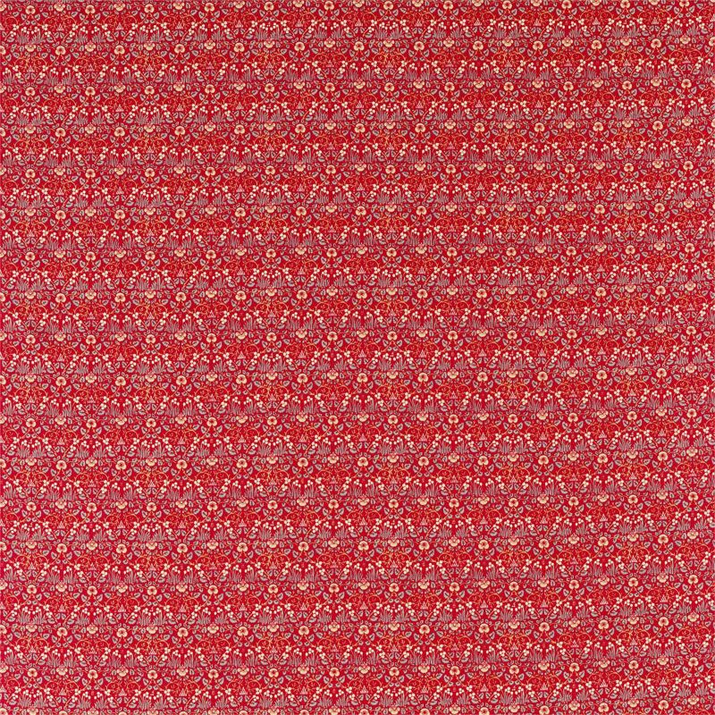 Eye Bright Fabric - Red - Morris & Co - 226599 - Premier Wallcovering