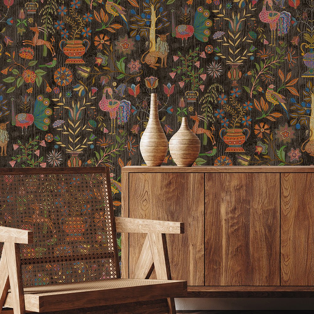 Fable Garden Wallpaper - Multi - Josephine Munsey - JMW-104501 - Premier Wallcovering