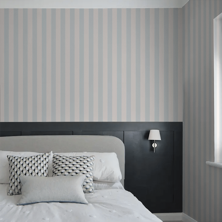 Falsterbo Stripe Wallpaper - Blue - Boråstapeter - 7683 - Premier Wallcovering