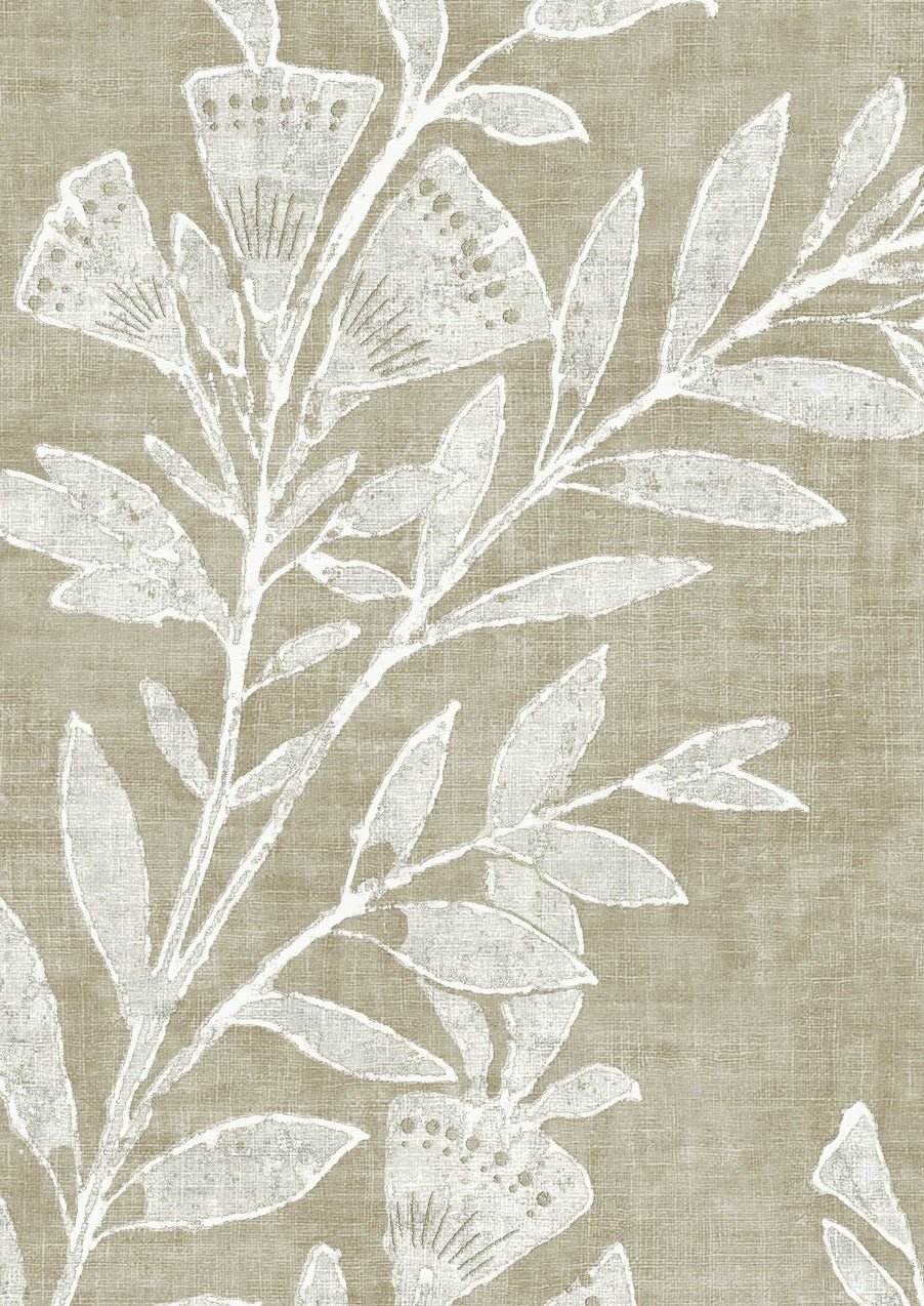 Fan Flower Wallpaper - Gold Dust - Lewis & Wood - Premier Wallcovering