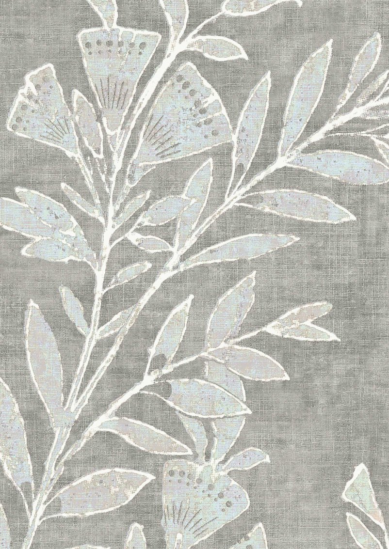 Fan Flower Wallpaper - Opal - Lewis & Wood - Premier Wallcovering