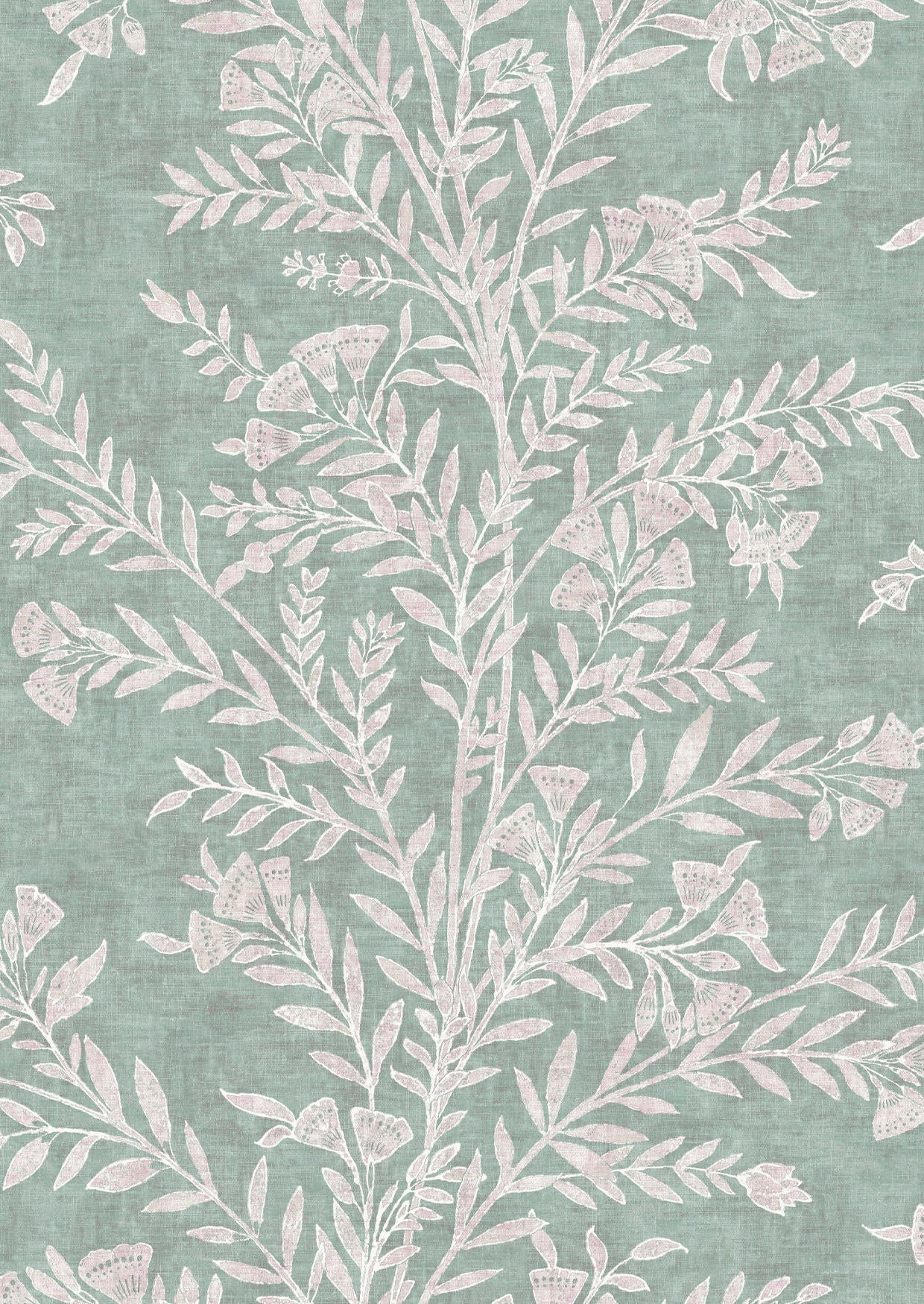 Fan Flower Wallpaper - Eucalyptus - Lewis & Wood - Premier Wallcovering