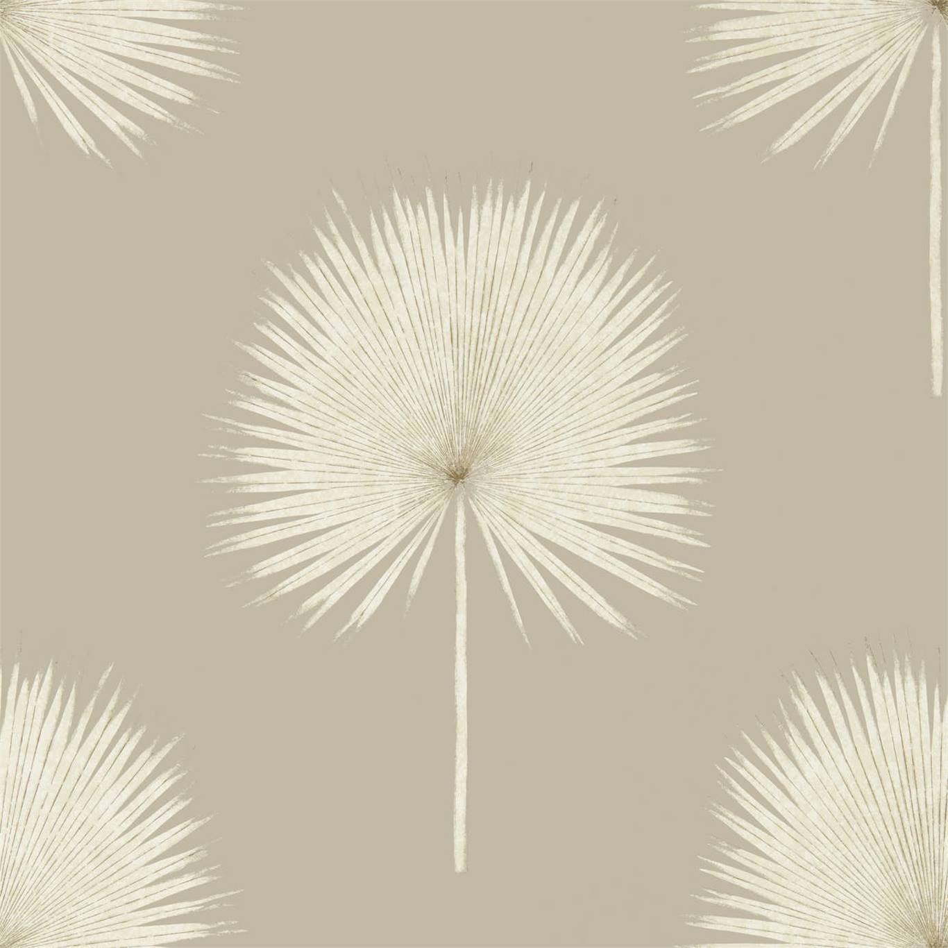 Fan Palm Wallpaper - Linen/Gilver - Sanderson - DGLW216637