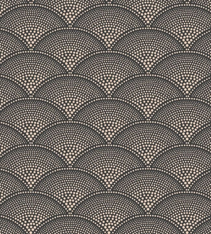 Feather Fan Icons Wallpaper - Charcoal & Metallic Bronze - 112/10033 - Cole & Son - Premier Wallcovering