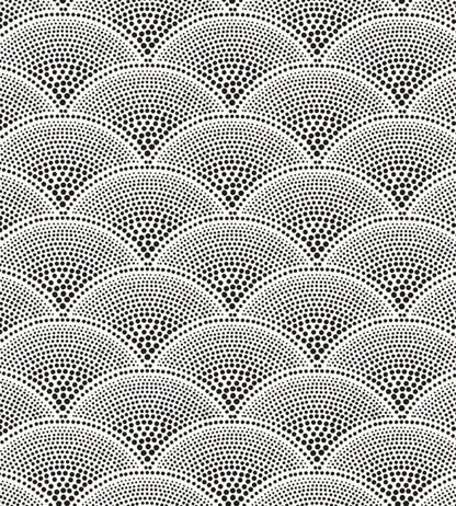 Feather Fan Wallpaper - Black on White - 89/4014 - Cole & Son - Premier Wallcovering