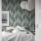 Fern Forest Wallpaper - Blue - Green and Beige - Boråstapeter - 1162 - Premier Wallcovering